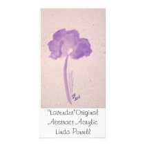 "Lavender"Original Abstract Acrylic Linda Powell Custom Photo Card