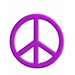 Lavender Peace Sign t-shirts