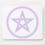 Lavender Pentacle Pentagram Mouse Pad
