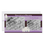 Lavender Polar Bears Birth Announcement photo cards