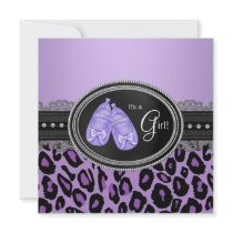 Lavender Purple Leopard Baby Girl Shower