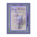 Lavender save the date wedding stylish postcards