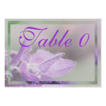 Lavender stylish table placement number purple business cards