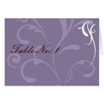lavender table seating card