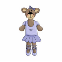 Lavender Tutu Ballerina Bear Cut Outs
