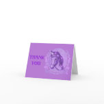 Lavender Unicorn thank you card template
