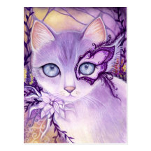 Lavender Venice Night - Postcard