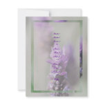 Lavender wedding menus stylish template invitations