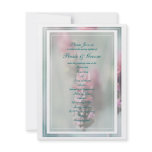 Lavender wedding peach green invitations