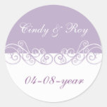 Lavender wedding stickers