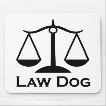 Law Dog Mouse Mats
