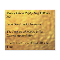 Law of Attraction Affirmation Cards Full Color Flyer