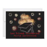 Law School Graduation Party Invitation scales book