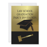 Law School Graduation Party Invitation scales book