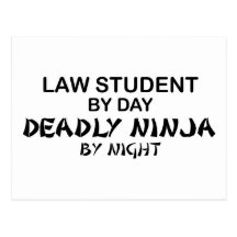 Law Student Deadly Ninja Post Card