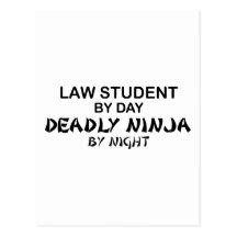 Law Student Deadly Ninja Postcard