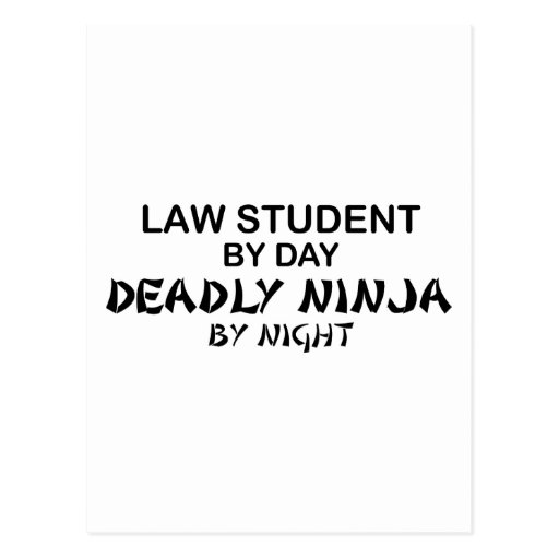 Law Student Deadly Ninja Postcard