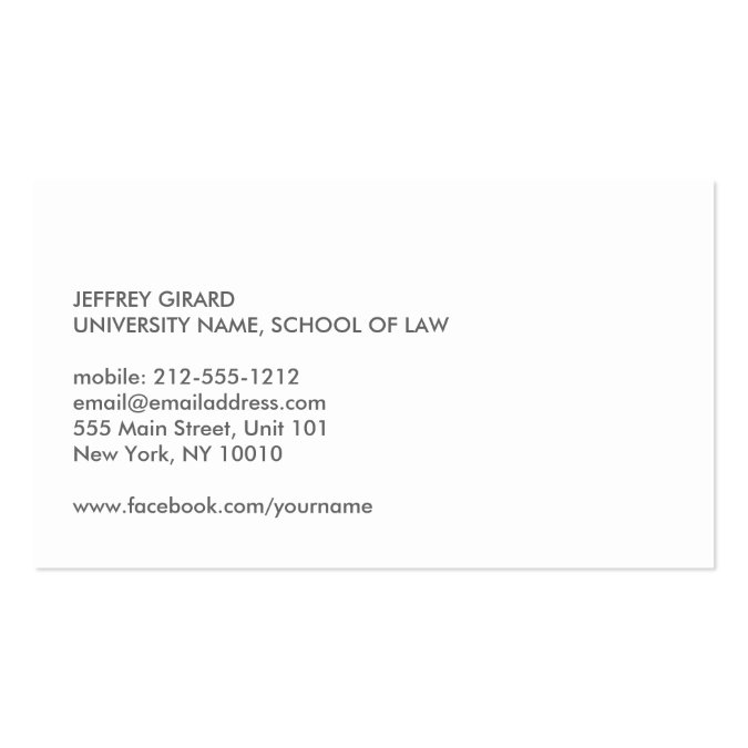LAW STUDENT MODERN BUSINESS CARD