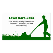 Lawn Care Business Card with Darker Green Colours