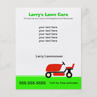 Lawn Care Flyer Templates, Lawn Care Promotional Flyers