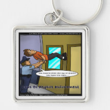 Laws Of Physics & Gravity Funny Gifts & Tees Keychain
