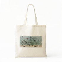 Lawson's Bicyclette-1879 - distressed Tote Bags