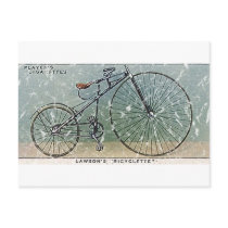 Lawson's Bicyclette-1879 - distressed Postcard