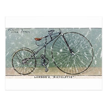 Lawson's Bicyclette-1879 - distressed Postcard