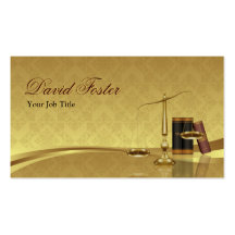 Lawyer Attorney Justice - Elegant Damask Gold Leaf Business Card Template