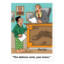 Lawyer Dressed In Pyjamas Postcards