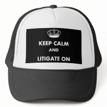 Lawyer/Law Student Gifts "Keep Calm Litigate..." Mesh Hat