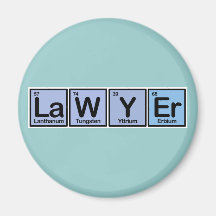 Lawyer made of Elements Fridge Magnet