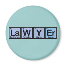 Lawyer made of Elements Fridge Magnet