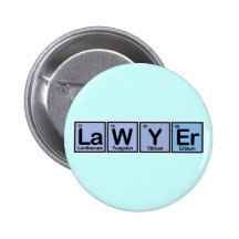 Lawyer made of Elements Pinback Buttons