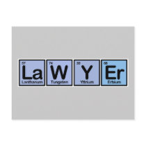 Lawyer made of Elements Postcards