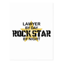 Lawyer Rock Star by Night Postcard