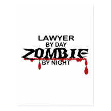 Lawyer Zombie Post Card
