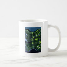 Layered Green Rock Formations - Artistic Work Mug