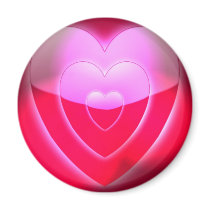 Layered Heart  Circular Magnet magnets