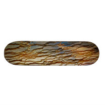 LAYERS OF COLORFUL VOLCANIC DEPOSITS SKATEBOARD