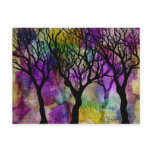 Layers of Trees on Mica Background Post Cards
