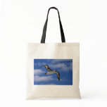 Laysan albatross flying in air tote bag