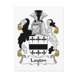 Layton Family Crest postcards