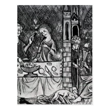 Lazarus at the rich man's gate post card