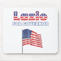 Lazio for Governor Patriotic American Flag Mouse Pads