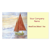 'Lazy-day Sail' Profile Card Business Card Template