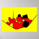 Lazy Dog - red posters
