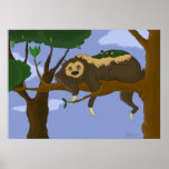 Lazy Sloth Poster posters