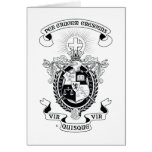 LCA Coat of Arms B+W Greeting Card