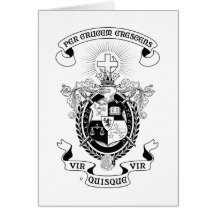 LCA Coat of Arms B+W Greeting Card
